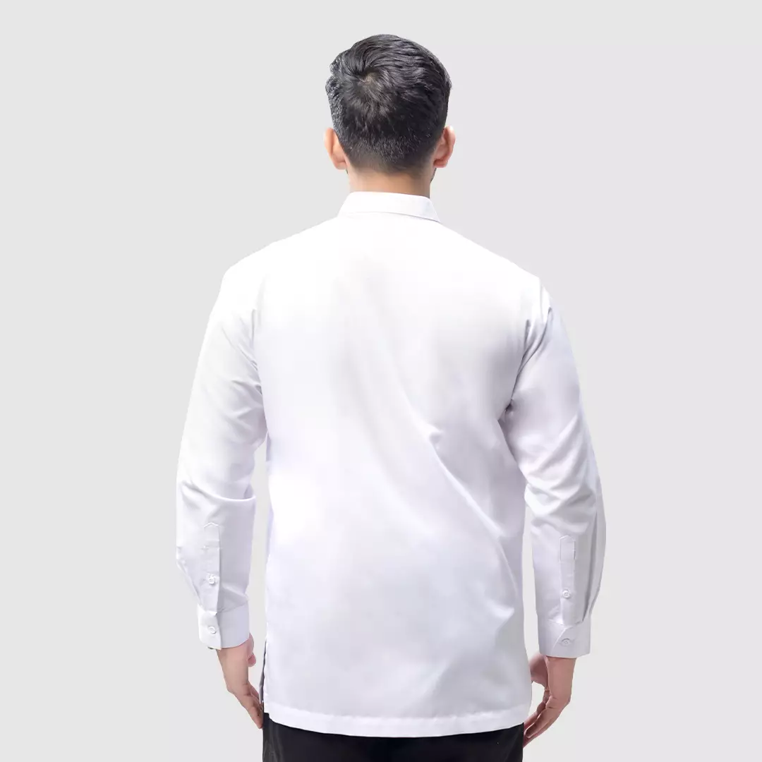 Rabbani -  Kemeja Koko Muslim Pria Lengan Panjang Dewasa Kemko Afraq Exclusive - White