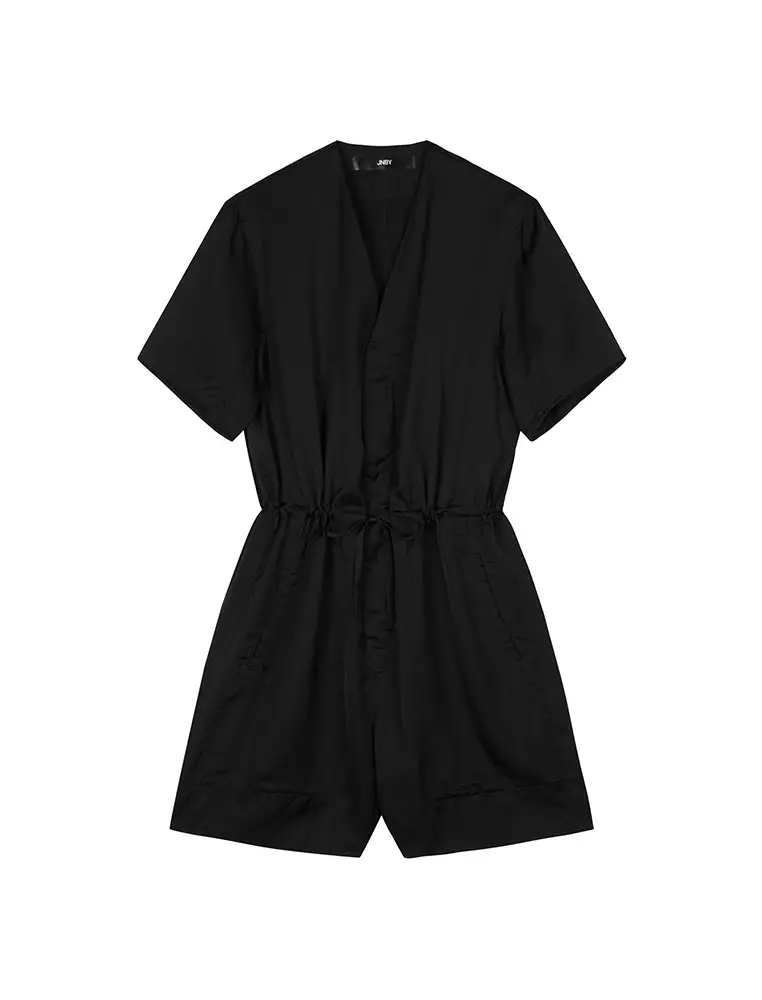 V-Neck Short Sleeve Jumpsuit