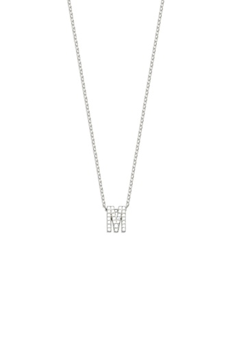 Grossé silver Grossé Silver Alphabets: 925 silver, CZ stone necklace GS20301 5114AAC26FE5D2GS_1