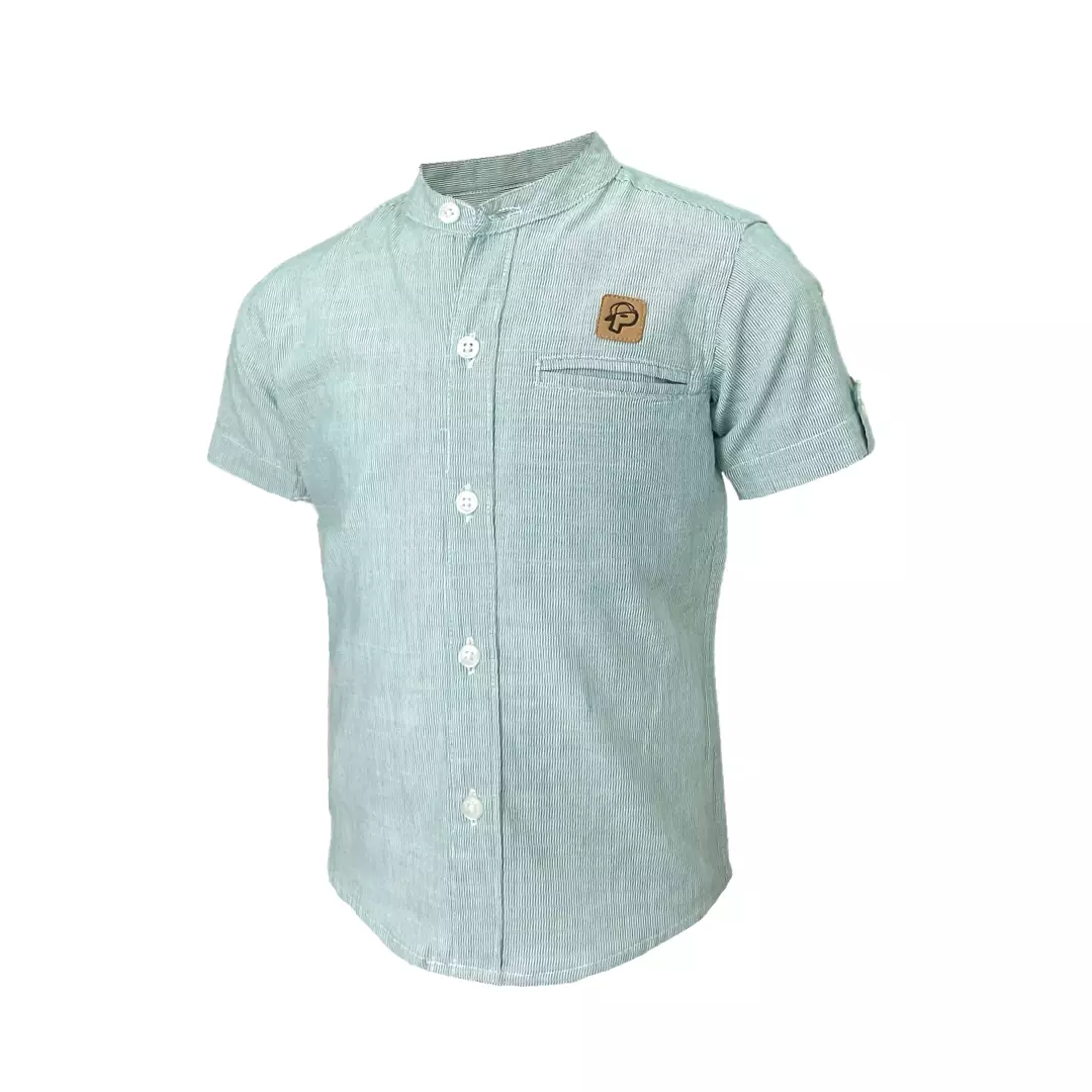 Pingu Koko Anak Laki Laki Shanghai Salur Hijau Pendek 91700930