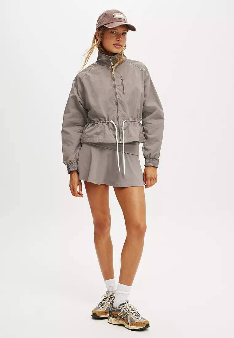 Track Side Cropped Anorak Jacket