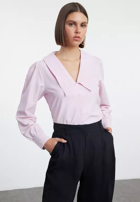Embroidered Collar Shirt