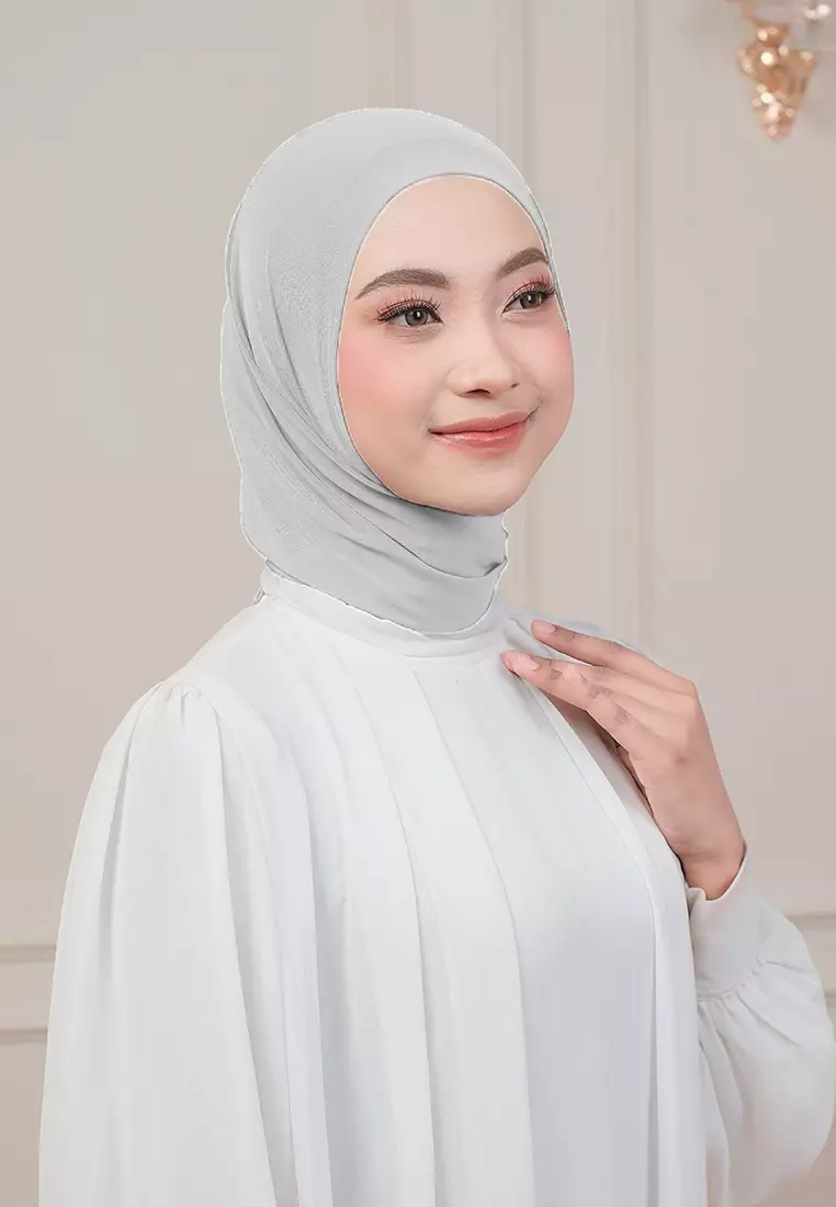 HIJAB INSTAN QIARA - SILVER GREY