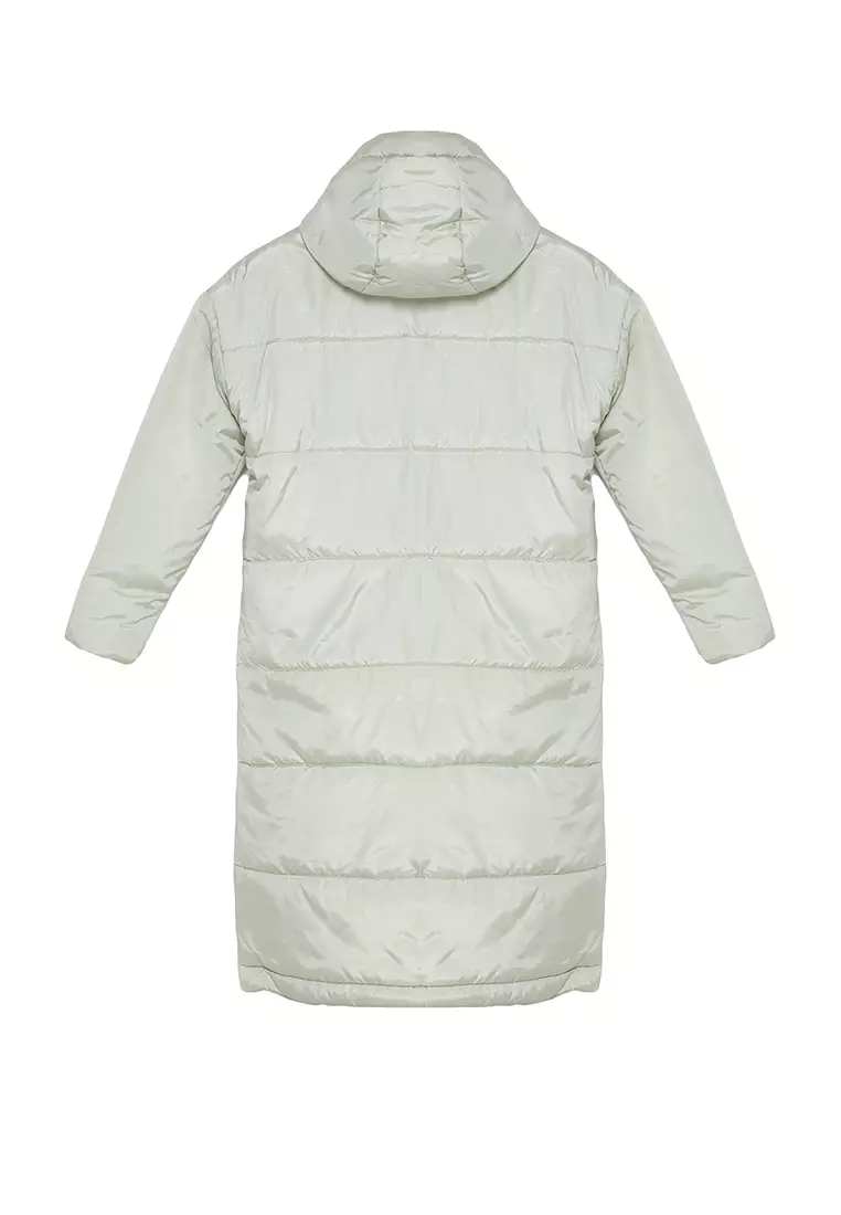 Mint Hooded Water Repellent Puffer Jacket TWOAW24MO00136