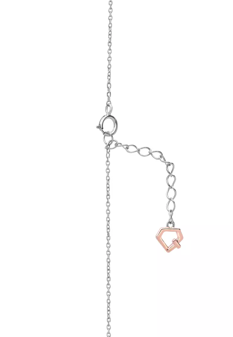 TOMEI Love Joins Us Together Ruby Necklace, White Gold 585