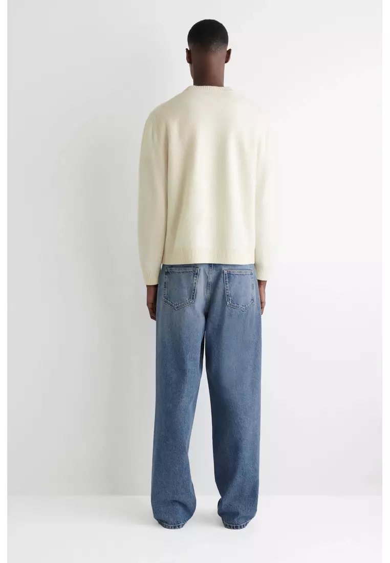 BOILED-WOOL CREW-NECK JUMPER