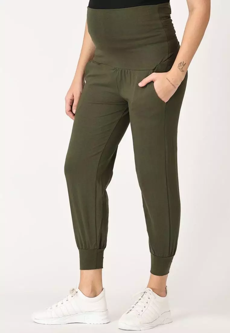 Comfy Maternity Joggers Olive