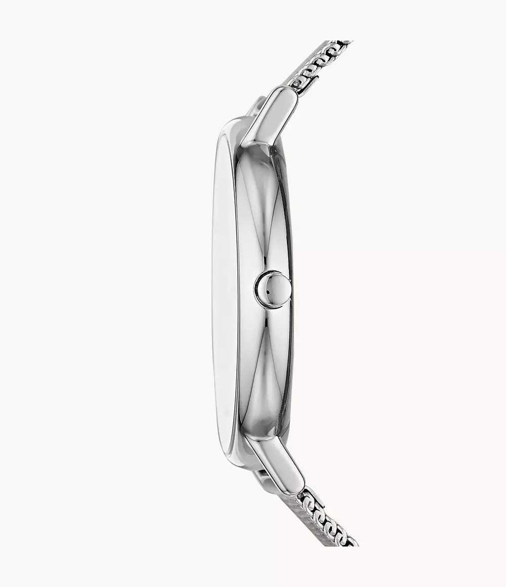 Skagen Signatur Silver-Tone Steel-Mesh Jam Wanita - SKW2785