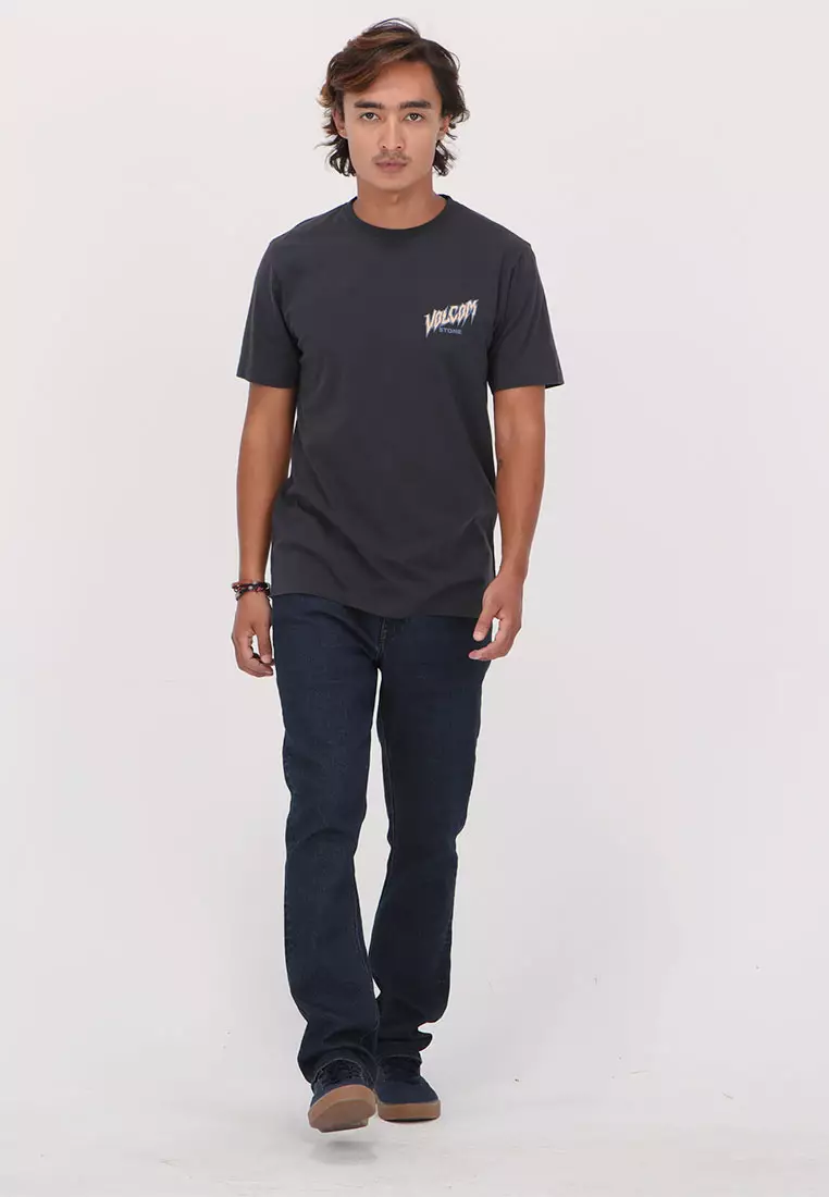 MSF MEOW WBH SHORT SLEEVE TEE WASHED BLACK HEATHER\