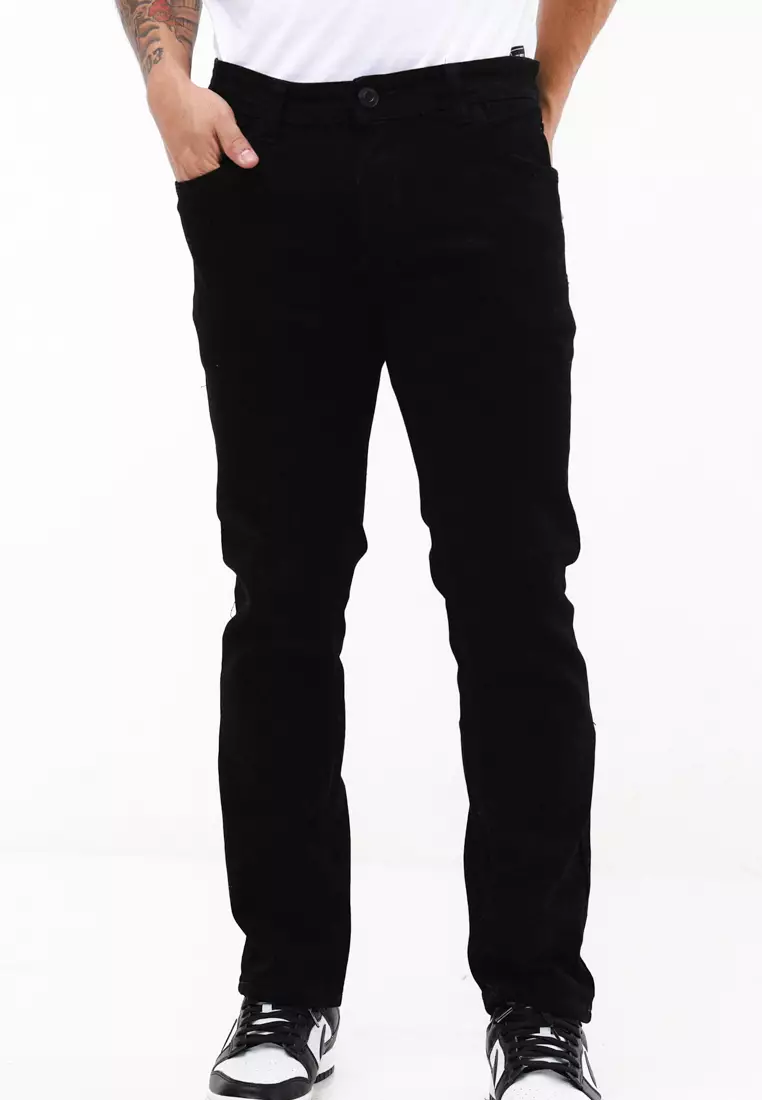 Denim Long Pants Slim Tapered Fit Stretch