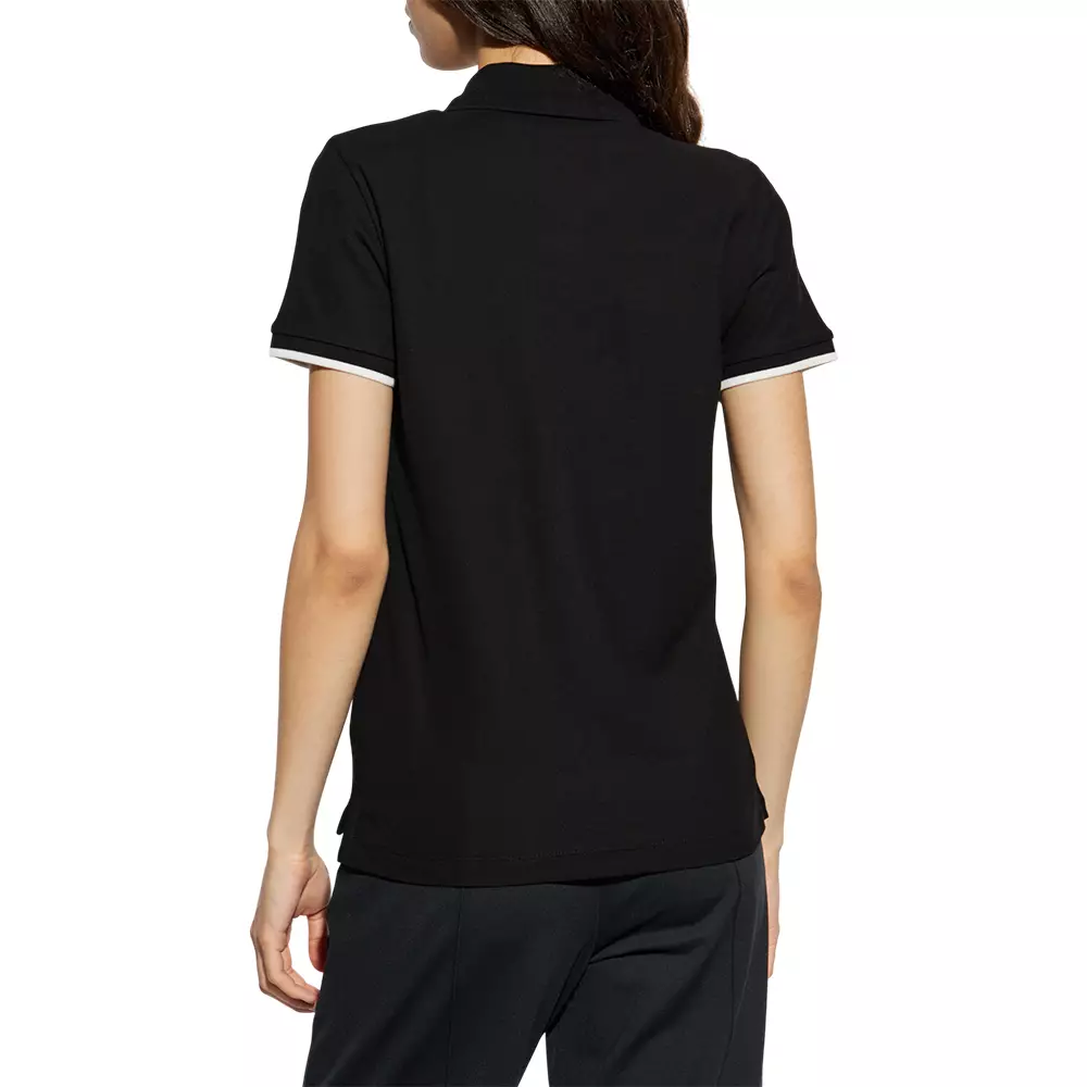 [5.5UPER DEALS] Logo Patch Cotton Polo Shirt Black