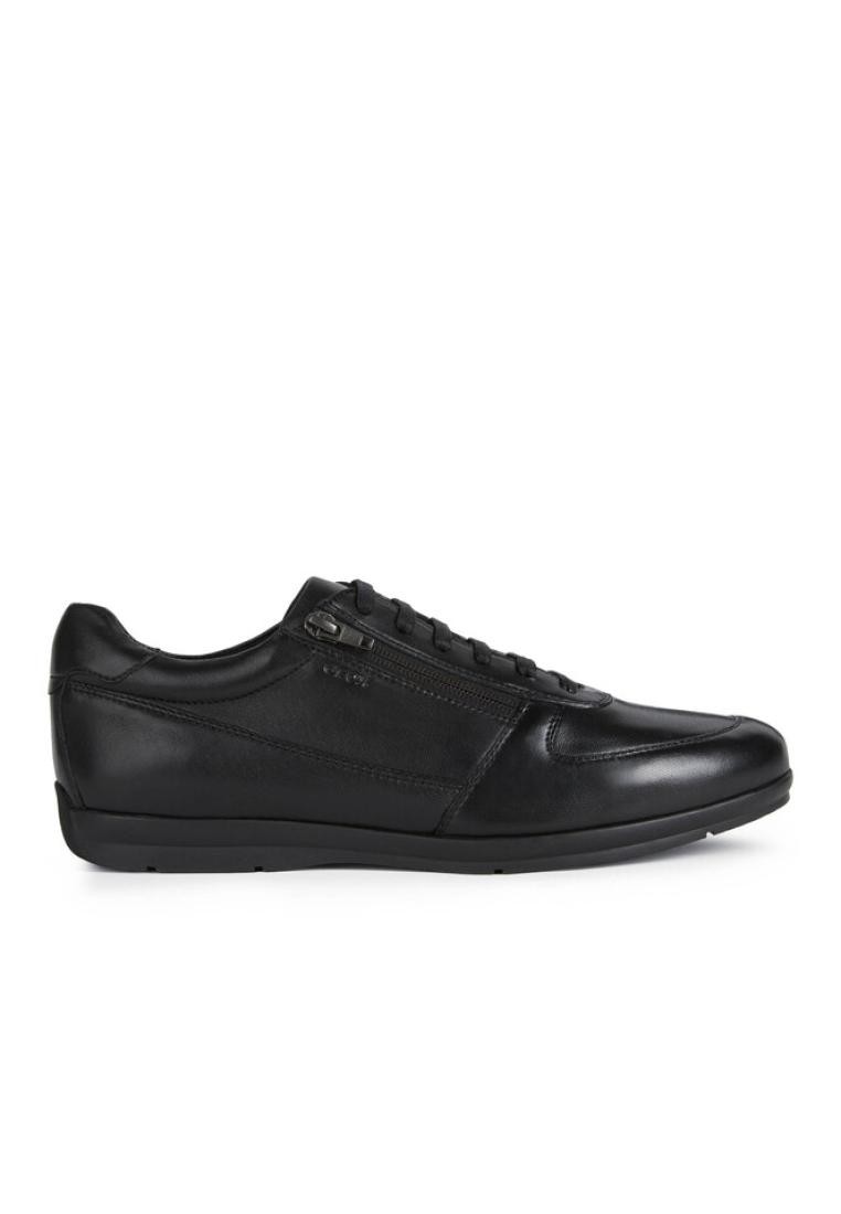 GEOX Men Adrien Lace Up Leather Shoes - Black U267VC-000LM-C9999F2