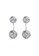 Her Jewellery silver Duo Spherical Earrings -  Made with Swarovski Crystals A5867ACDC7999AGS_2