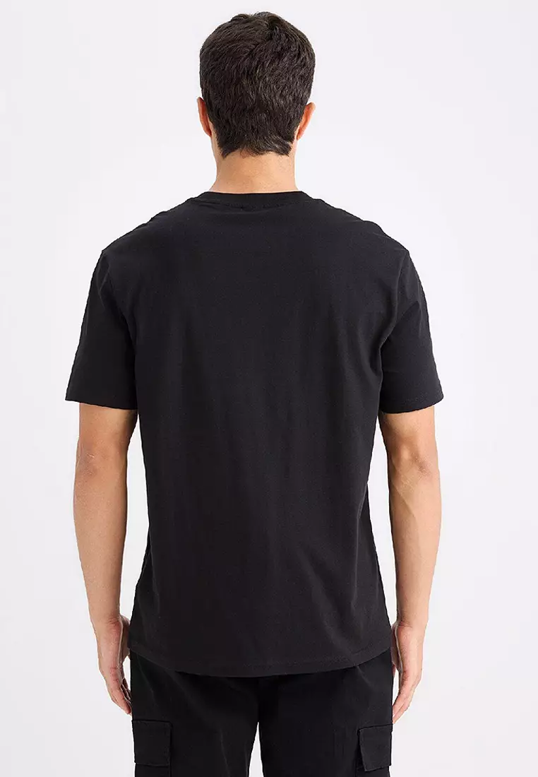 New Regular Fit Crew Neck Basic Plain Short Sleeve T-Shirt