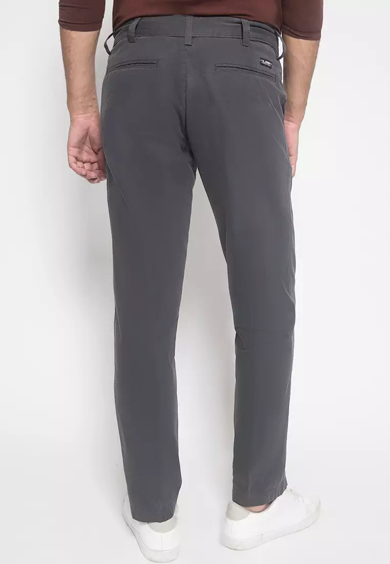 LGS - Celana Panjang Casual Pria Motif Polos Warna Abu-Abu Regular - CCT.501.027.003.C