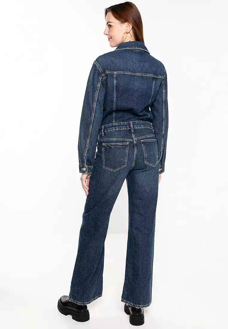 Mini rodini Denim&Dungaree gap Zara 色々 WIDE-LEG DENIM DUNGAREES - Blue | ZARA Georgia