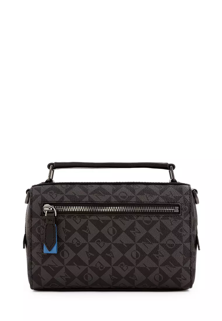 Blue Alvaro Monogram Mini Crossbody Bag