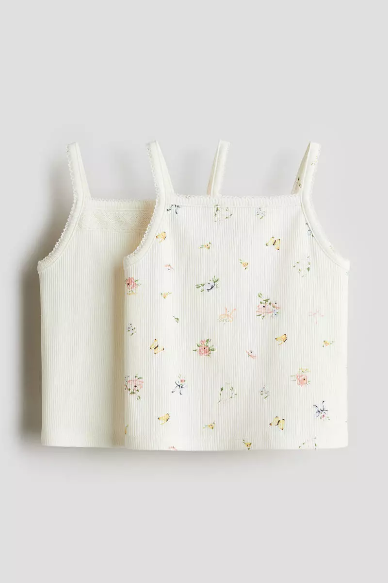 2-pack cotton strappy tops