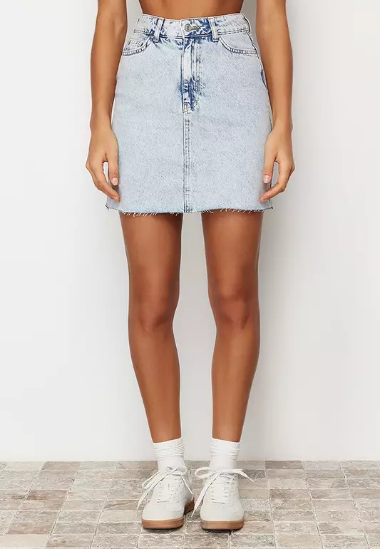 High Waist Denim Skirt