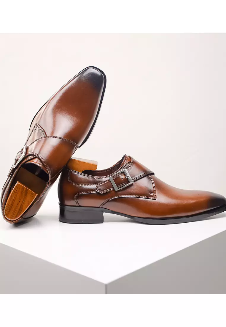 Business Leather Monk Strap Shoes MK5009-3