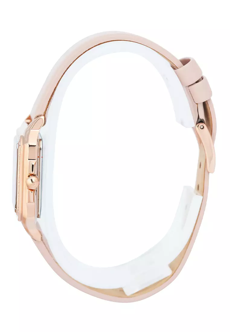 Alexandre Christie Jam Tangan Analog Wanita - Rosegold Pink Leather Strap - 2B32 LHLRGPN