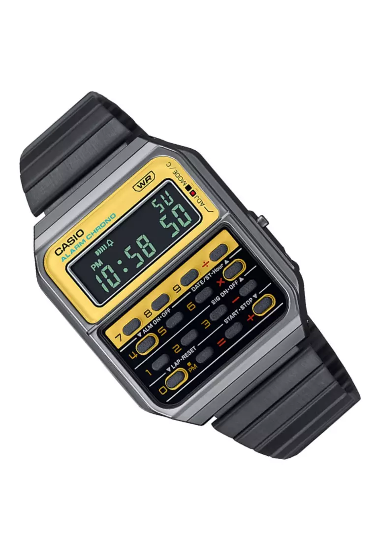 Buy Casio Digital Calculator Watch CA-500WEGG-9B 2024 Online | ZALORA ...