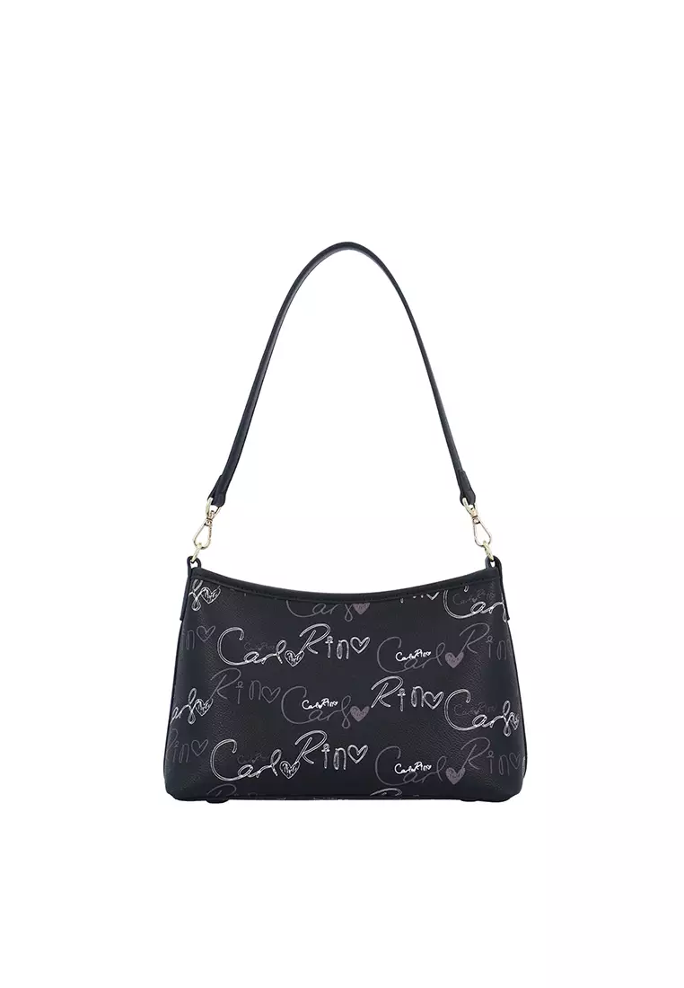 Buy Carlo Rino Calligraphy Monogram 2 Way Shoulder Bag Set - Black ...
