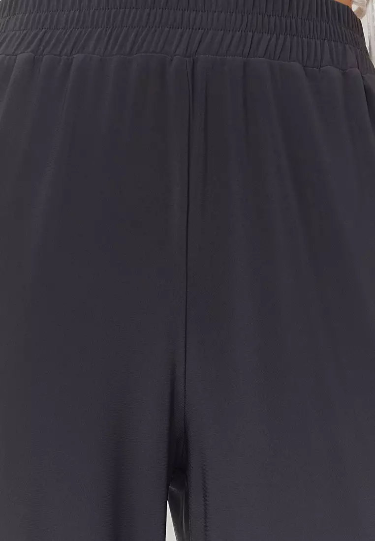 Elastic Wide Leg Pants