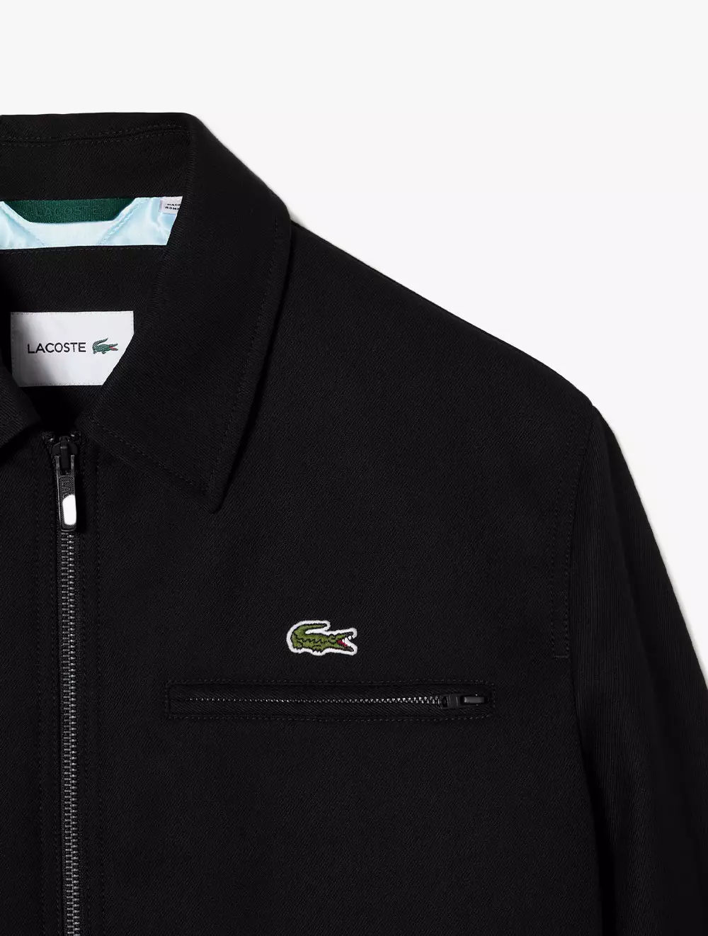 Lacoste short zip cotton twill clearance jacket