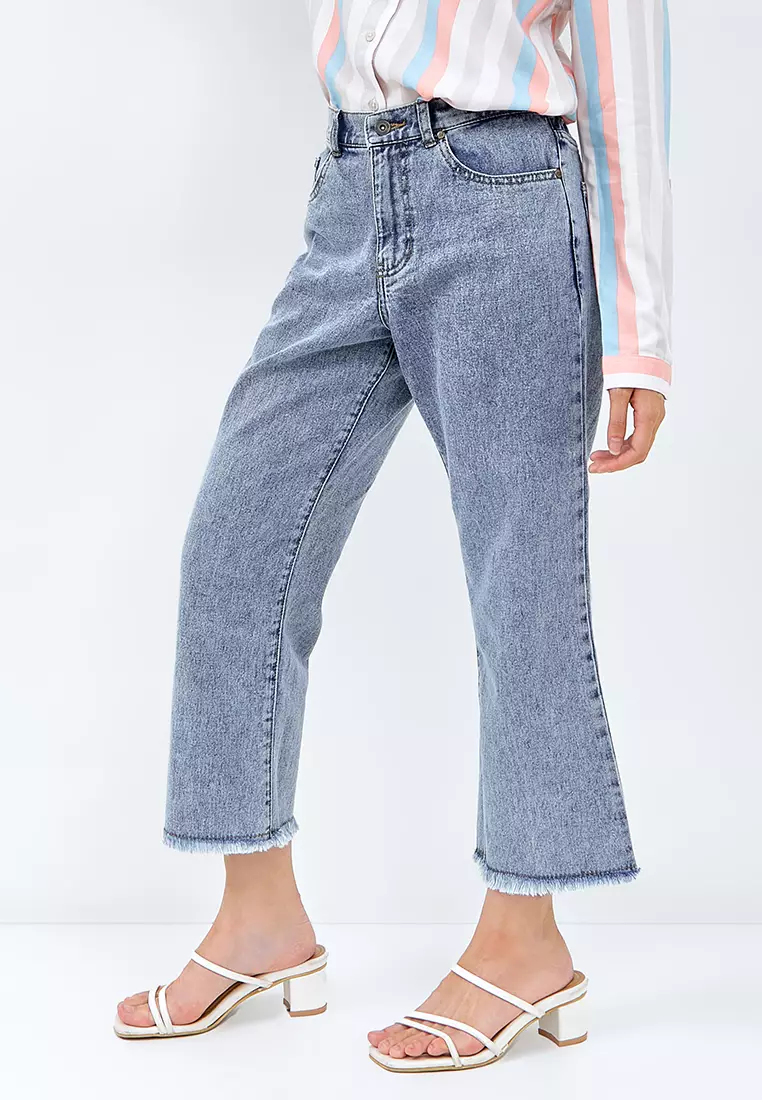 Ice Wash Cropped Jeans Unfinished 3803 (G.3803)