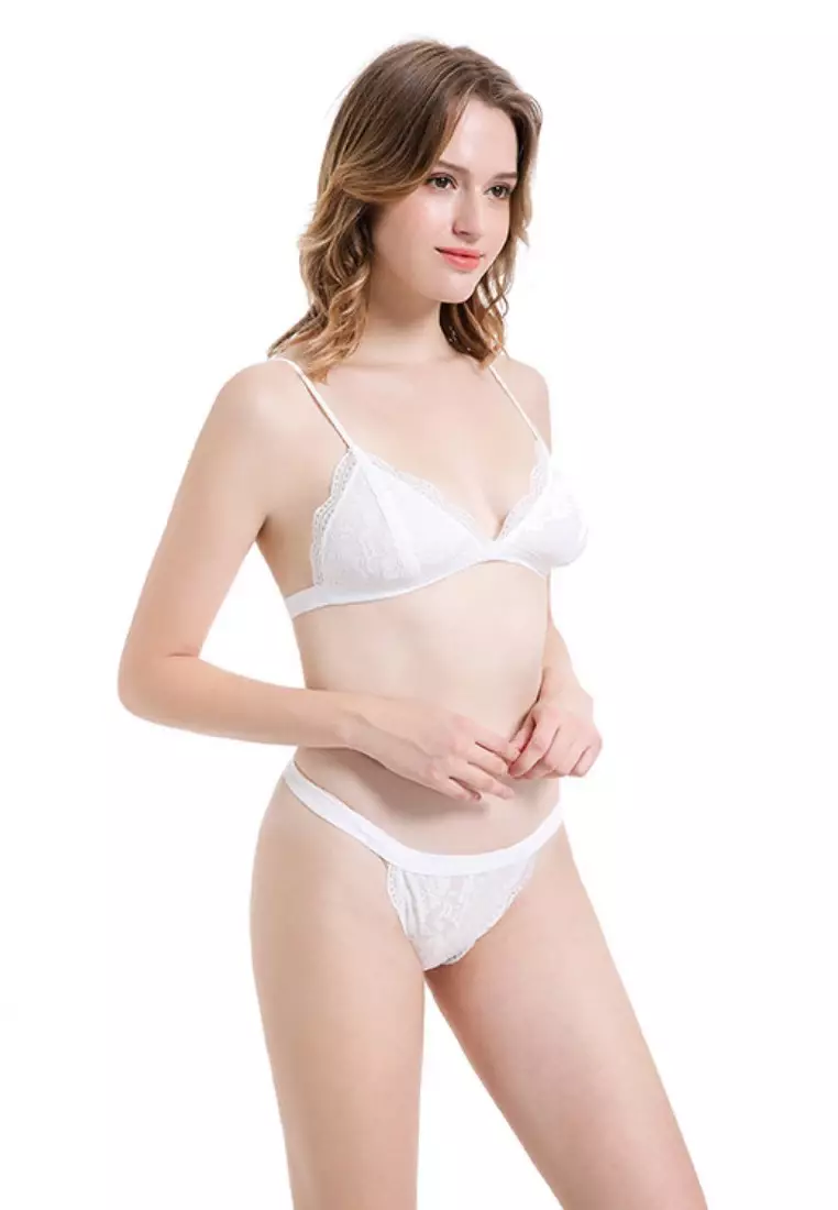 Buy ZITIQUE Women's Sexy Bra Panties Underwear Set White 2024