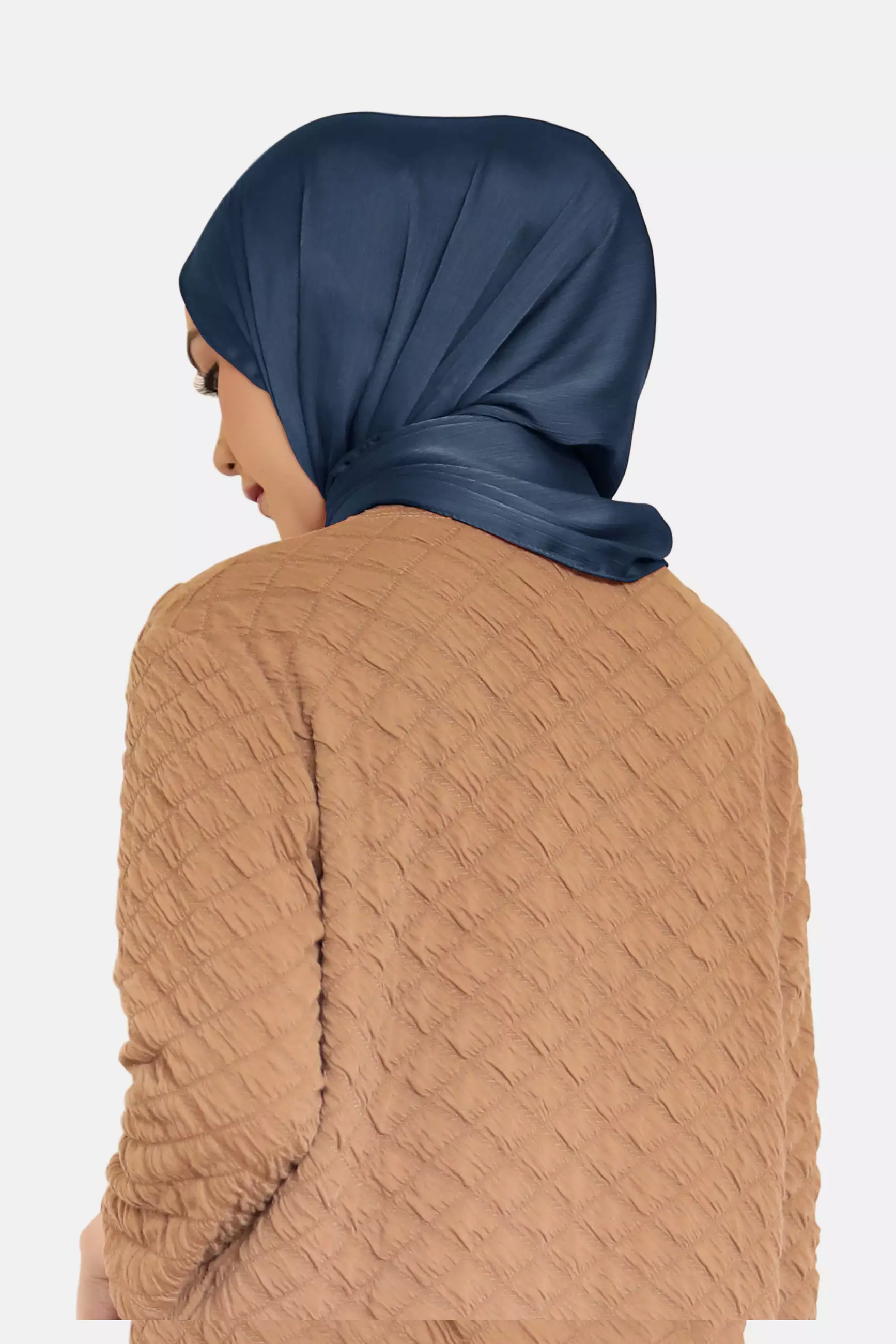 Cravima Silky Shawl | Hijab Pashmina - Royal Navy