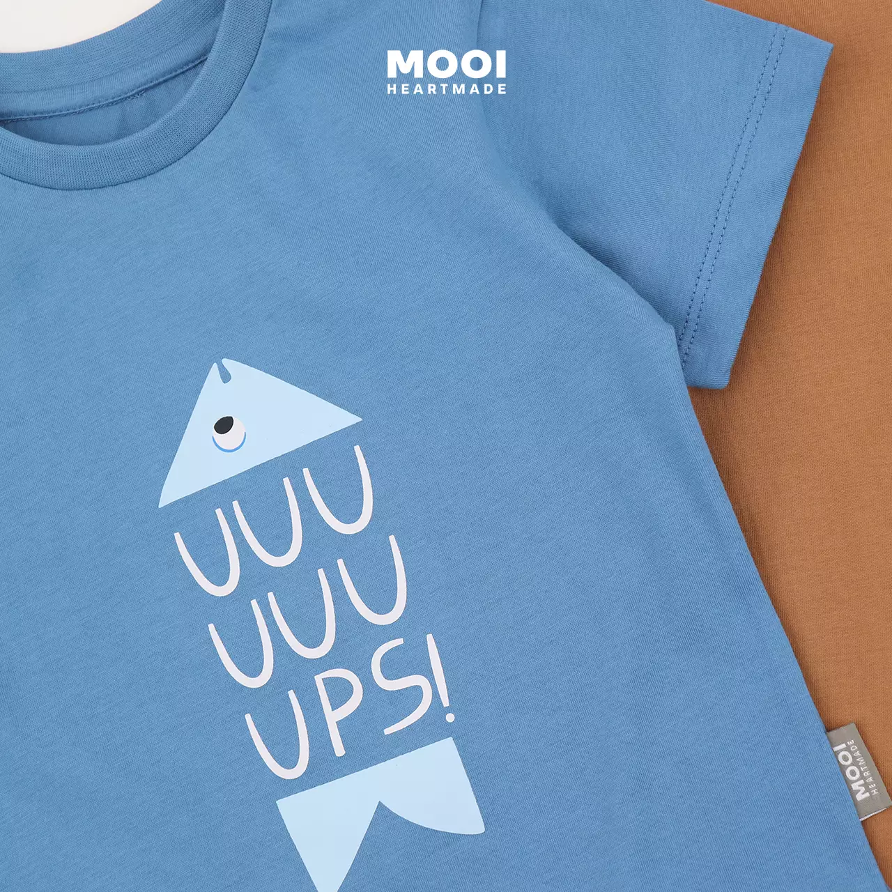 Mooi Kaos Anak Laki-Laki Boy Graphic Tee - Classic Blue