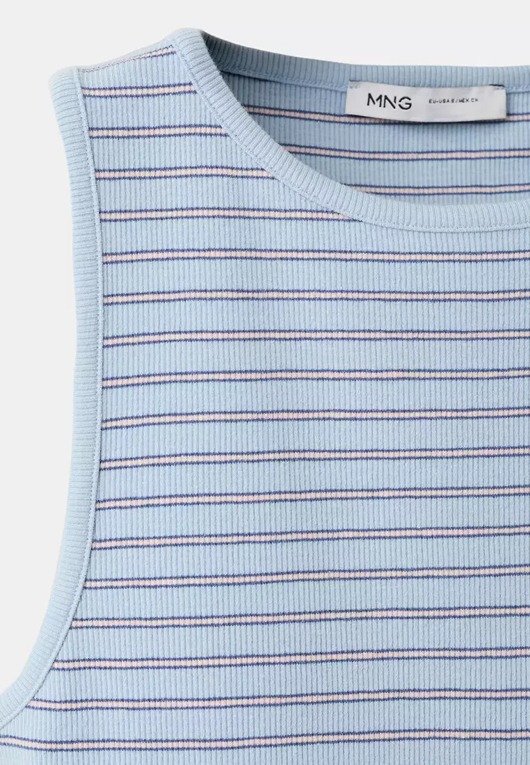 Ribbed Cotton-Blend Top