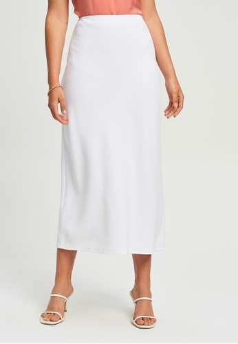 Tussah white Holly Midi Skirt C0CBBAA547AEEAGS_1