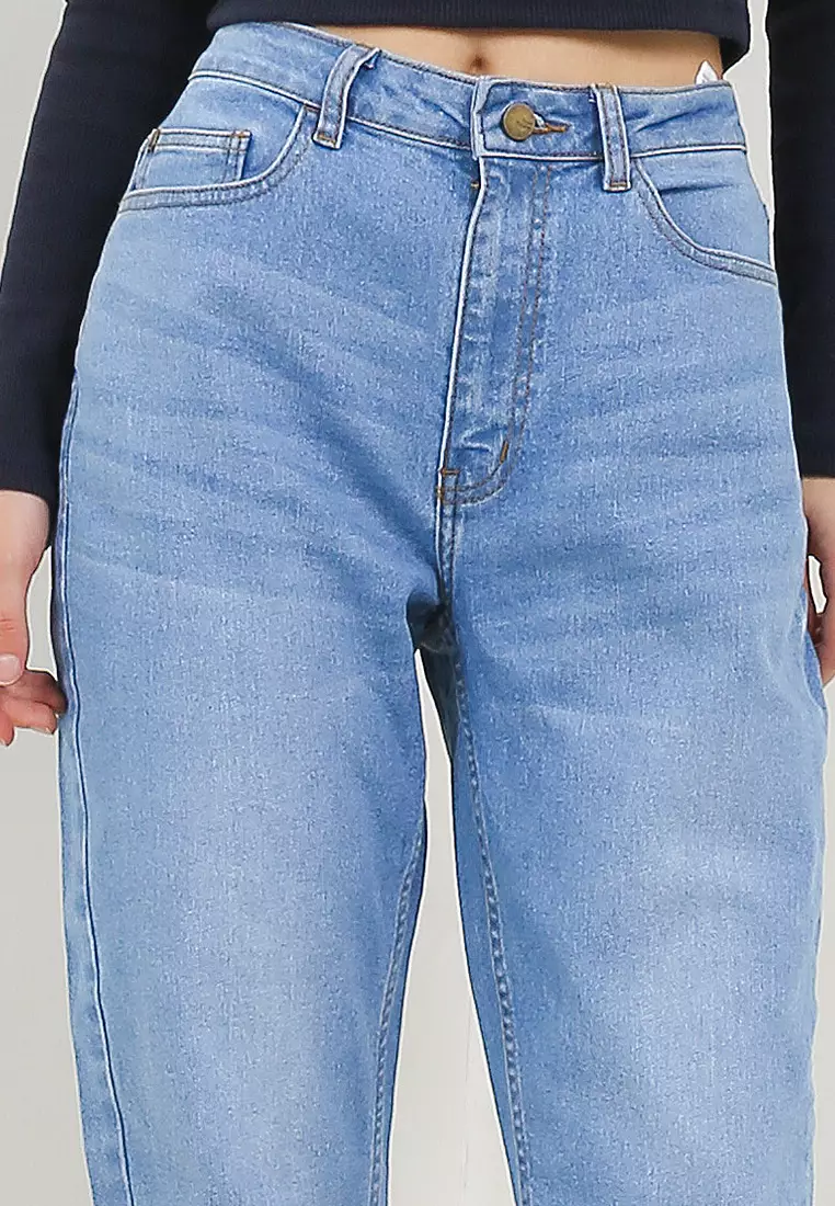 Elodia Mom Fit Denim Pants