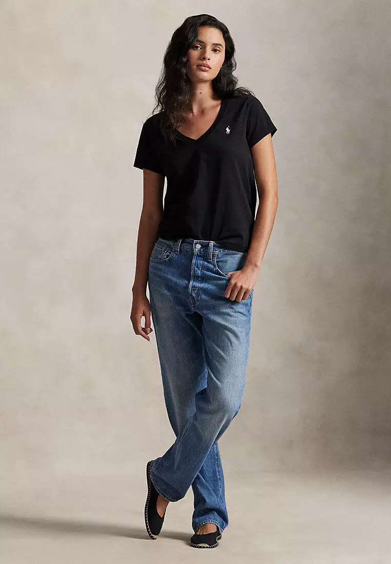 Cotton Jersey V-Neck Tee