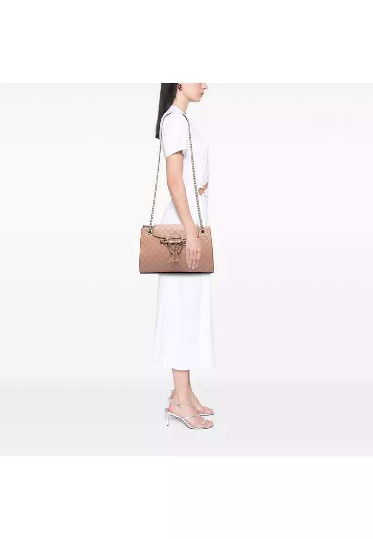 Pre-Loved Gucci Large Guccissima Emily Shoulder Bag