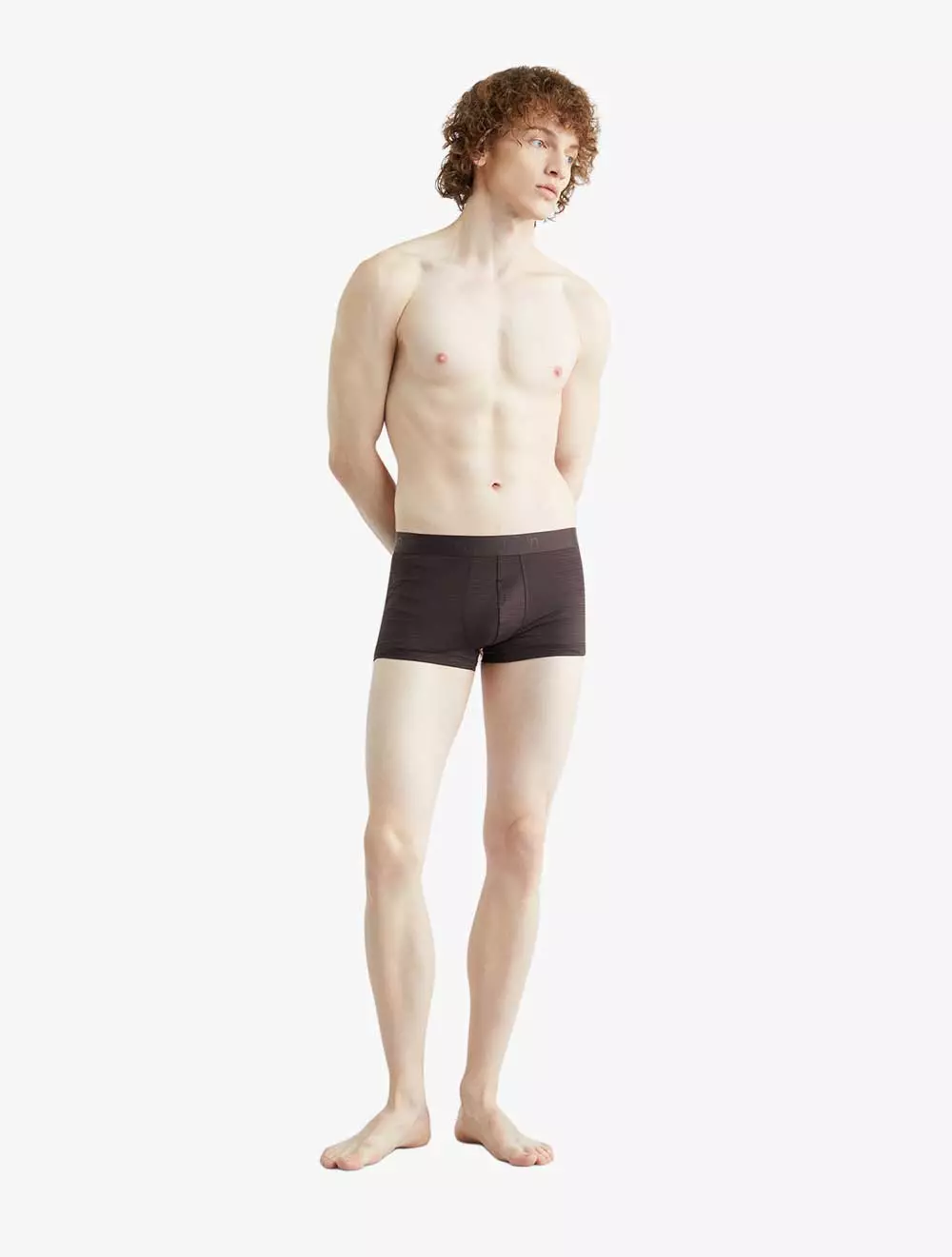 CALVIN KLEIN UNDERWEAR - CK JACQUARD MESH TRUNK - Brown - brown