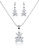 SO SEOUL silver Pretty Little Teddy Bear Diamond Simulant Hoop Earrings and Necklace Set 79F9CACE77BC8BGS_1