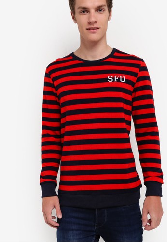 Bold Stripe Airport Code Sweatshirt