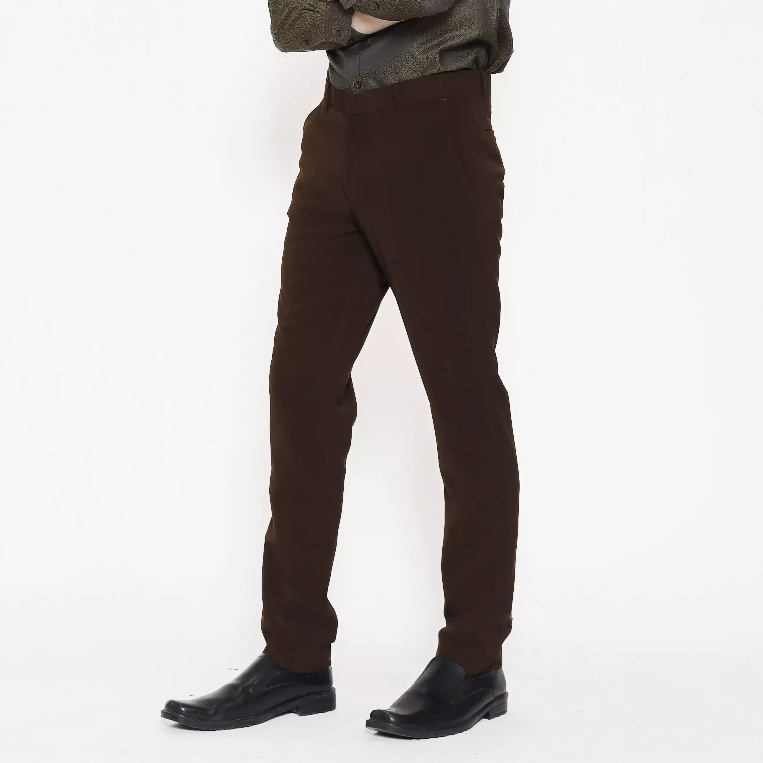 Schoeller Celana Panjang Formal Pria Slim Fit, Reguler Fit – Brown – VERTU