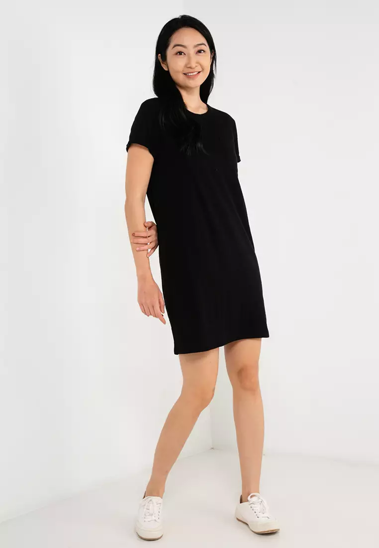 Gap black t shirt dress discount