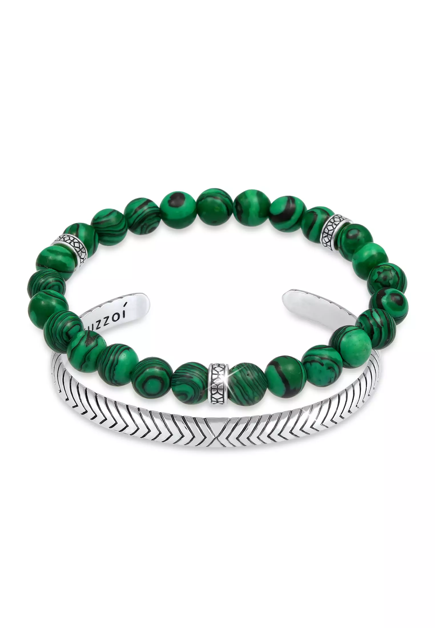 Buy Kuzzoi Bracelet Men Man Set Oxidized Agate Green Statement