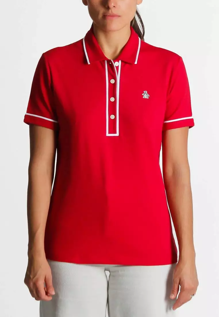 Womens Short Sleeve Organic Veronica Polo Pointed Collar