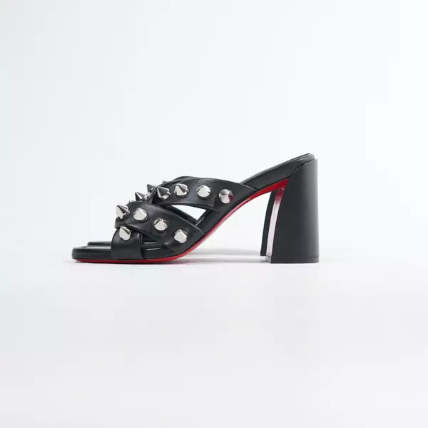 Sepatu CHRISTIAN LOUBOUTIN SPIKE CLUB 85MM NAPPA BLACK HEELS 100% ORIGINAL