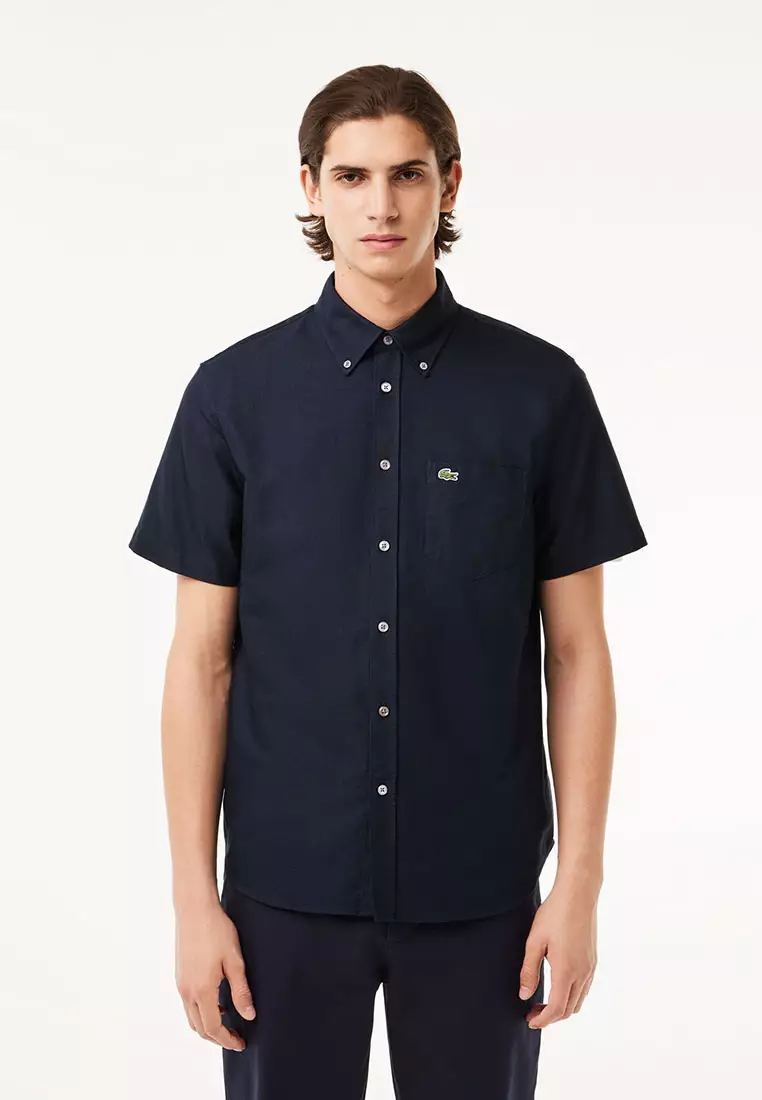Buy Lacoste Regular Fit Short Sleeved Oxford Shirt Online ZALORA