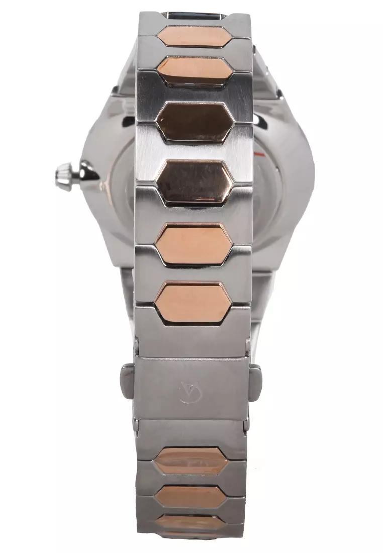 Alexandre Christie Sapphire - Jam Tangan Wanita - Silver Rosegold - Stainless Steel Bracelet - 8542LDBTRBA