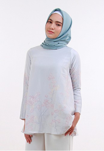 Jual Queensland Blouse Wanita Muslim A03975q Abu Original Zalora Indonesia