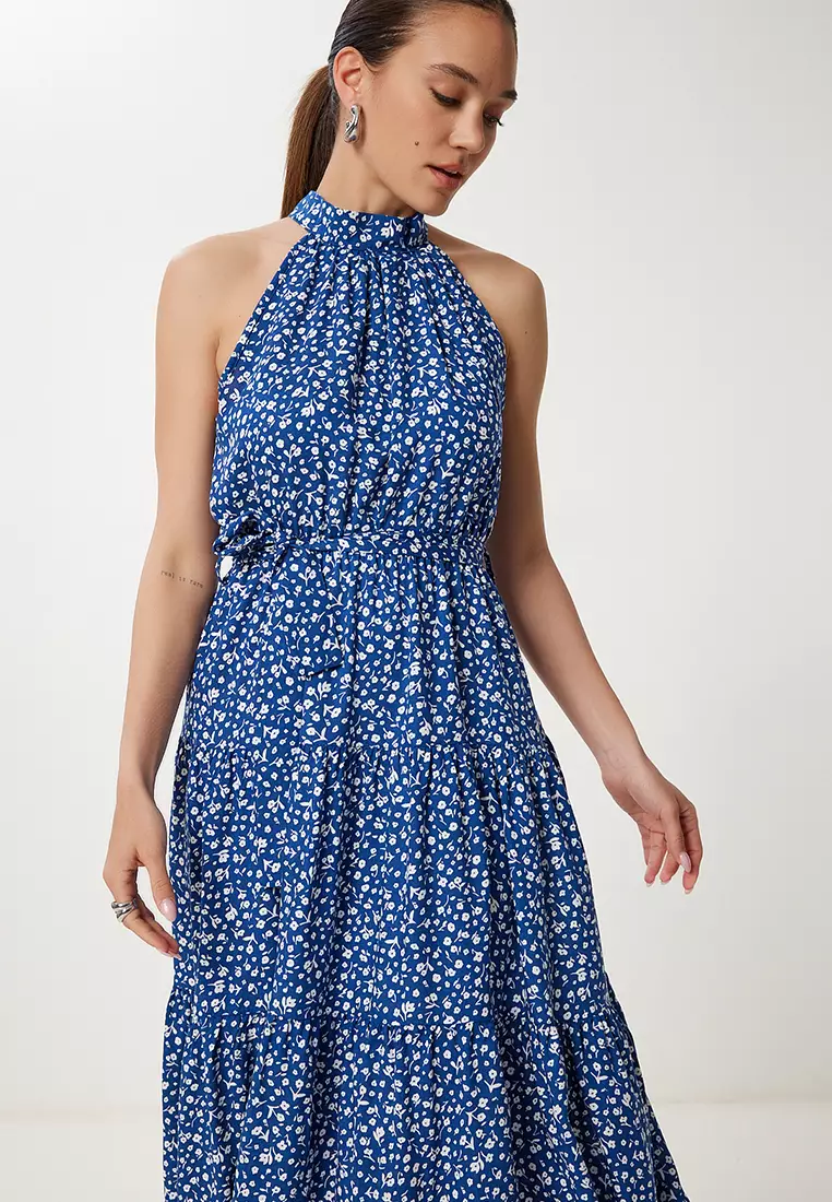 Halter Neck Floral Summer Dress